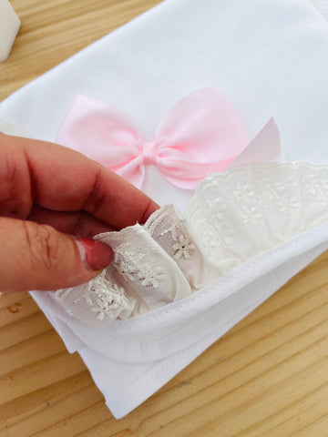 Fralda tema elegante rosa